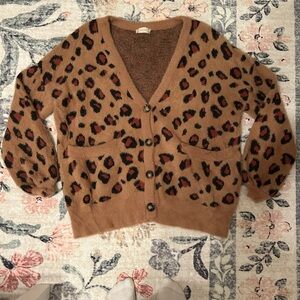 Altar'd State Brown Leopard Cardigan